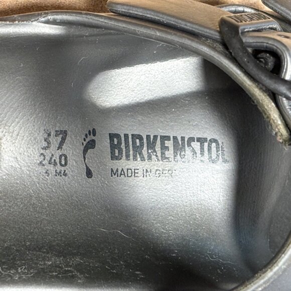 Birkenstock Arizona Essentials EVA Metallic Anthracite Sandals Slides Size 37 - Picture 11 of 13